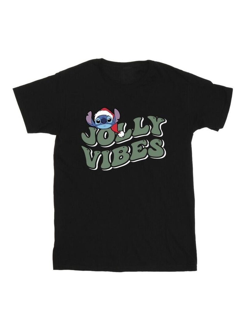 Disney - T-shirt JOLLY CHILLING VIBES Noir - Kiabi