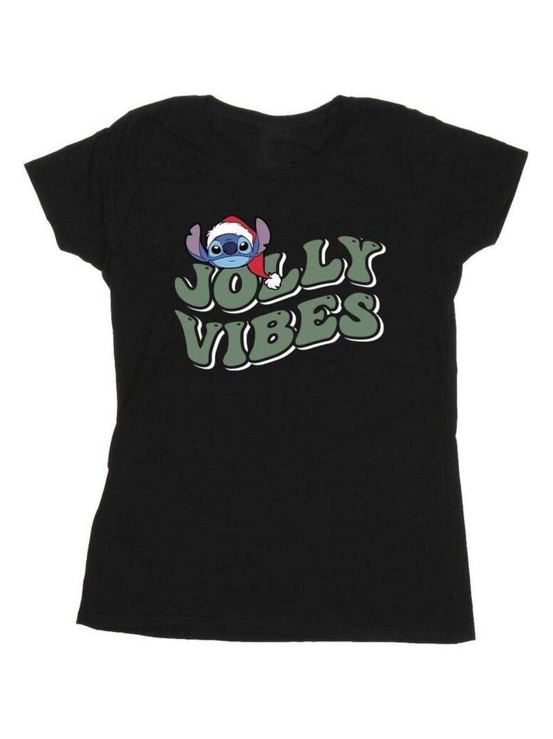 Disney - T-shirt JOLLY CHILLING VIBES Noir - Kiabi