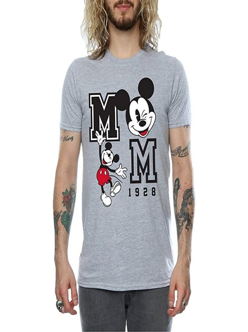 Disney - T-shirt JUMP AND WINK Gris chiné - Kiabi