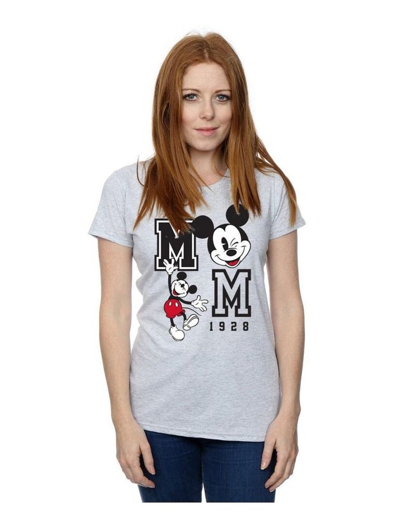Disney - T-shirt JUMP AND WINK Gris chiné - Kiabi