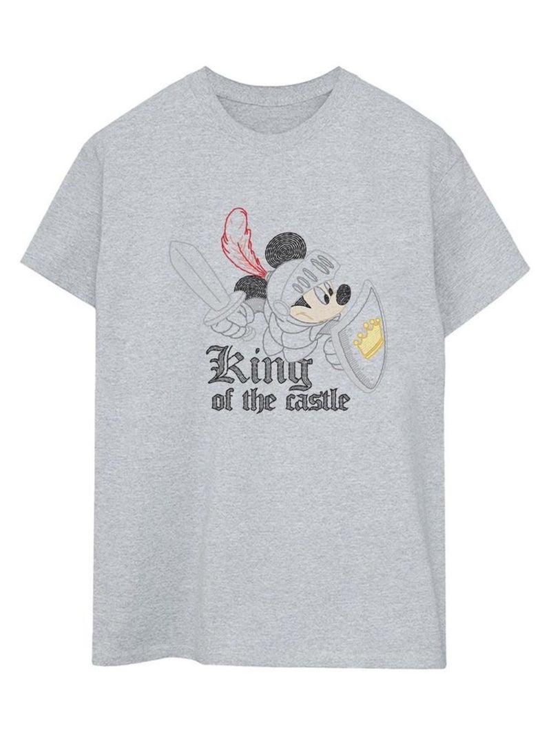 Disney - T-shirt KING OF THE Gris chiné - Kiabi