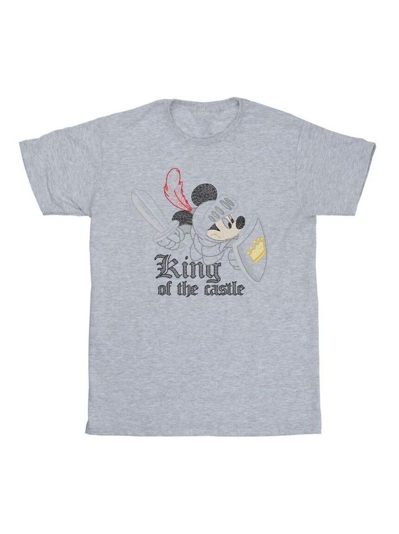 Disney - T-shirt KING OF THE Gris chiné - Kiabi