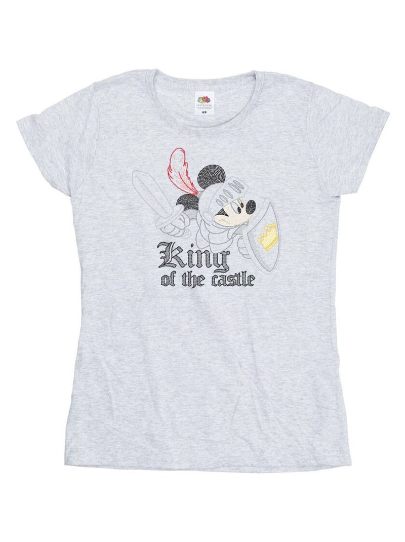Disney - T-shirt KING OF THE Gris chiné - Kiabi