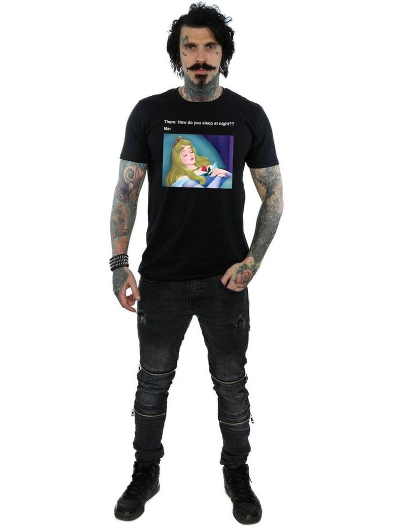 Disney - T-shirt La Belle au Bois Dormant Noir - Kiabi