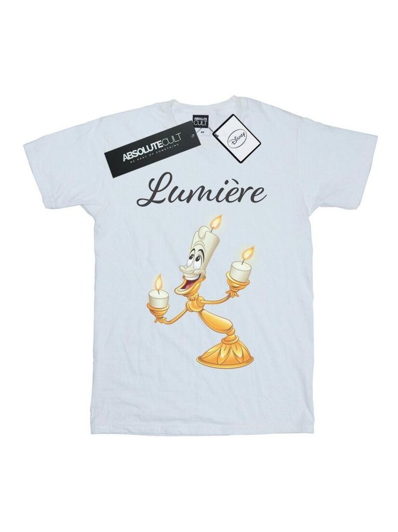 Disney - T-shirt La Belle et la Bête BE OUR GUEST Blanc - Kiabi