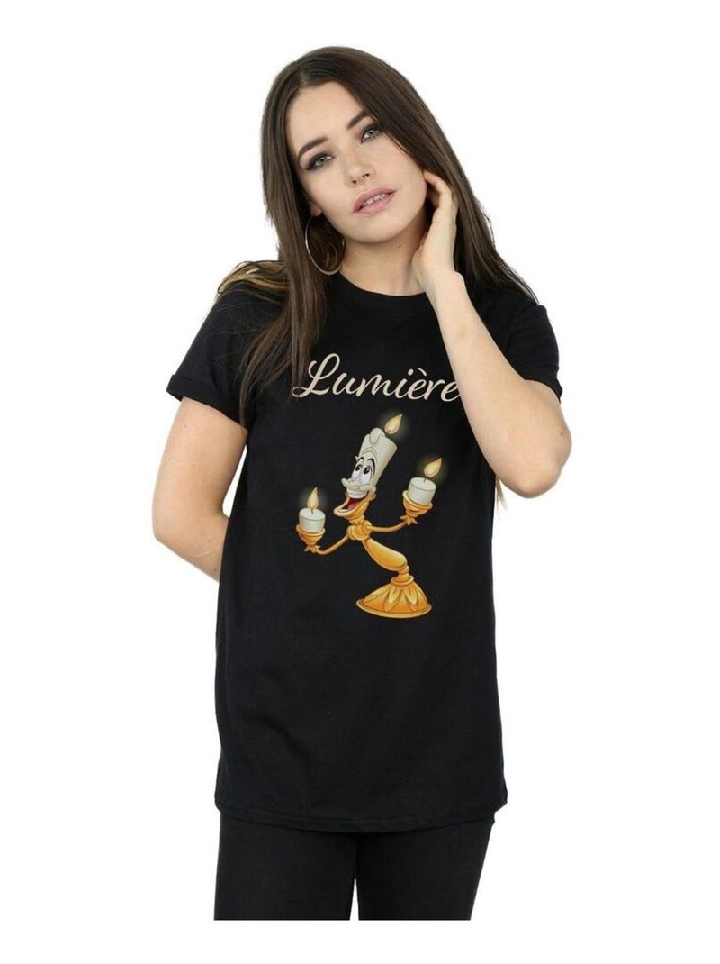 Disney - T-shirt La Belle et la Bête BE OUR GUEST Noir - Kiabi