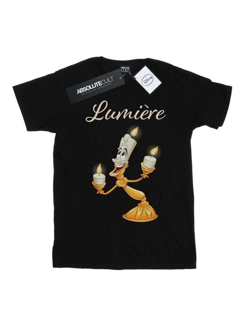 Disney - T-shirt La Belle et la Bête BE OUR GUEST Noir - Kiabi