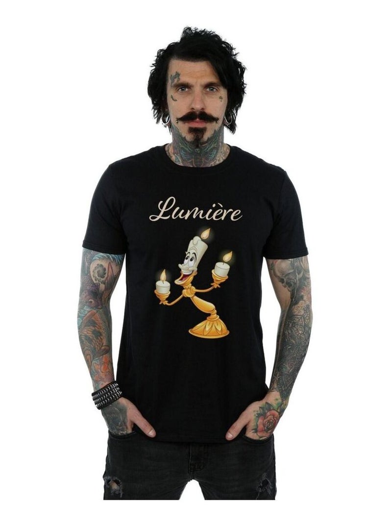 Disney - T-shirt La Belle et la Bête BE OUR GUEST Noir - Kiabi