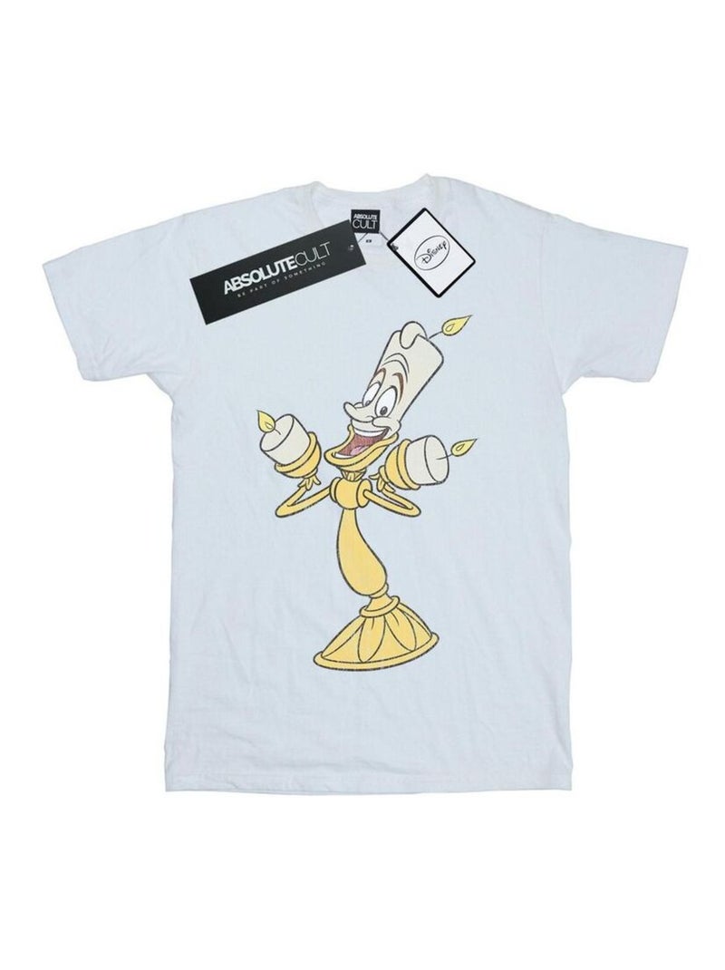 Disney - T-shirt La Belle et la Bête Blanc - Kiabi