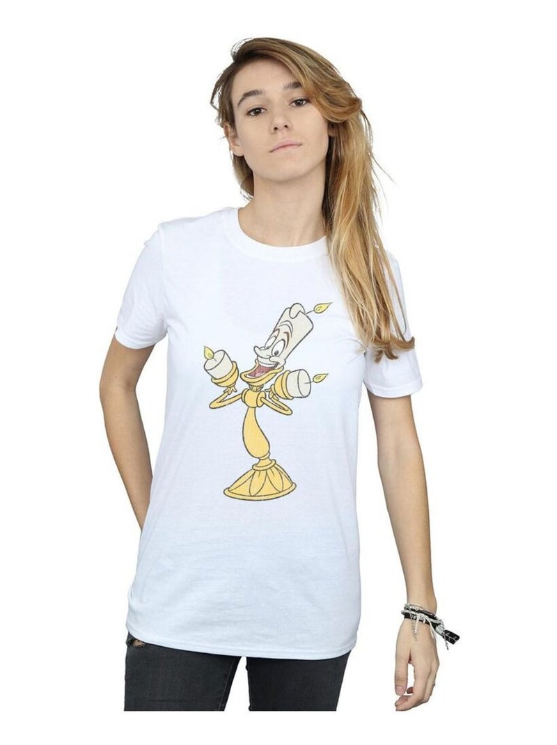 Disney - T-shirt La Belle et la Bête Blanc - Kiabi