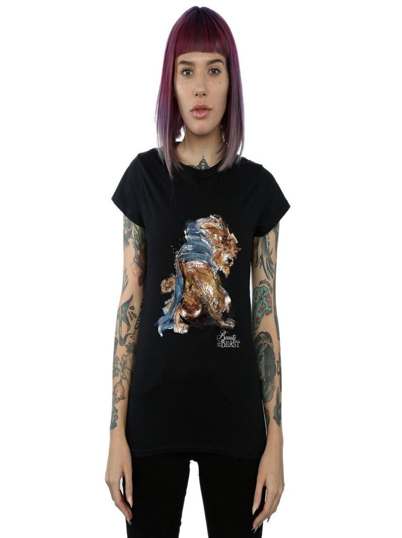 Disney - T-shirt La Belle et la Bête Blanc - Kiabi