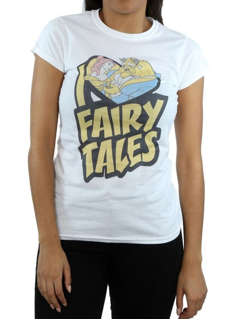 Disney - T-shirt La Belle et la Bête FAIRY TALES Blanc - Kiabi