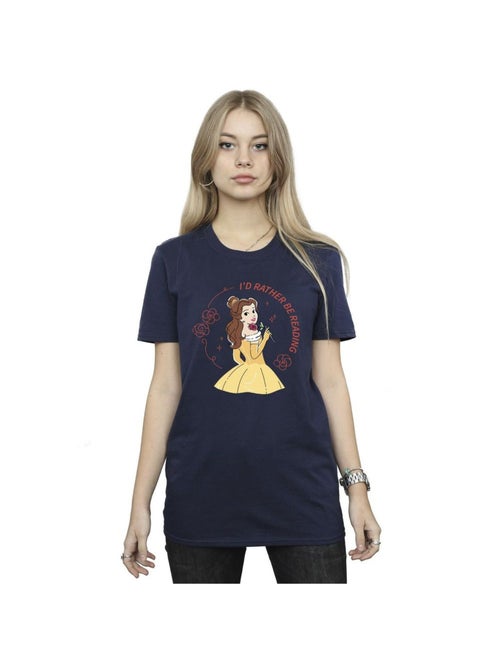Disney - T-shirt La Belle et la Bête I'D RATHER BE READING - Kiabi Disney - T-shirt La Belle et la Bête I'D RATHER BE READING - Kiabi