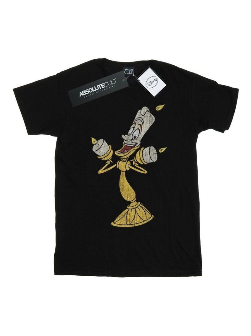 Disney - T-shirt La Belle et la Bête Noir - Kiabi