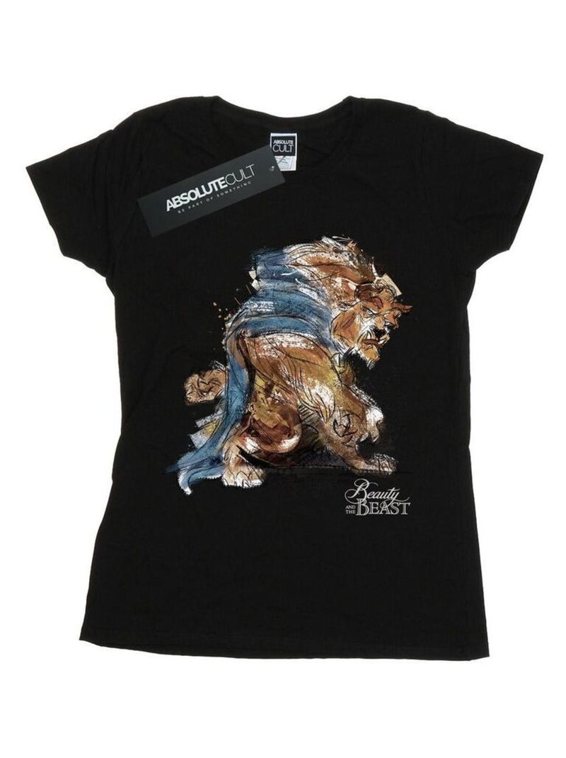 Disney - T-shirt La Belle et la Bête Noir - Kiabi