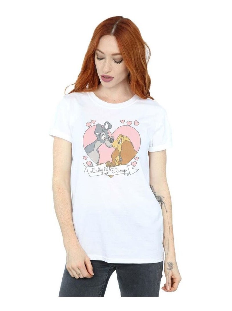 Disney - T-shirt La Belle et le Clochard Blanc - Kiabi