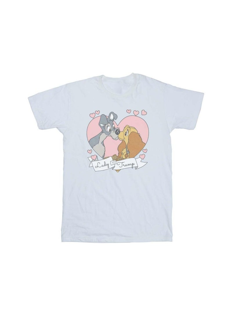 Disney - T-shirt La Belle et le Clochard Blanc - Kiabi