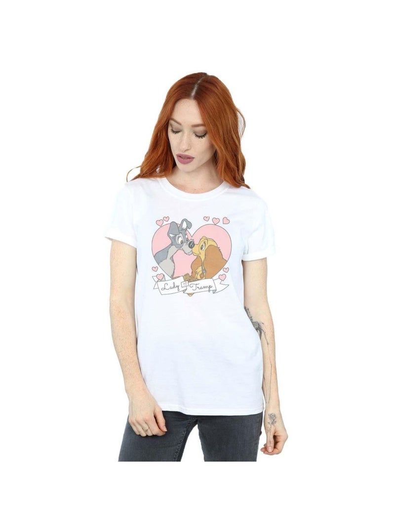 Disney - T-shirt La Belle et le Clochard Blanc - Kiabi