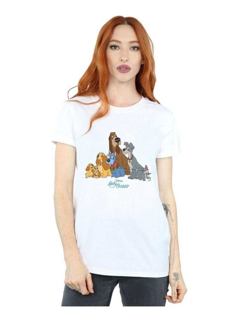 Disney - T-shirt La Belle et le Clochard Blanc - Kiabi