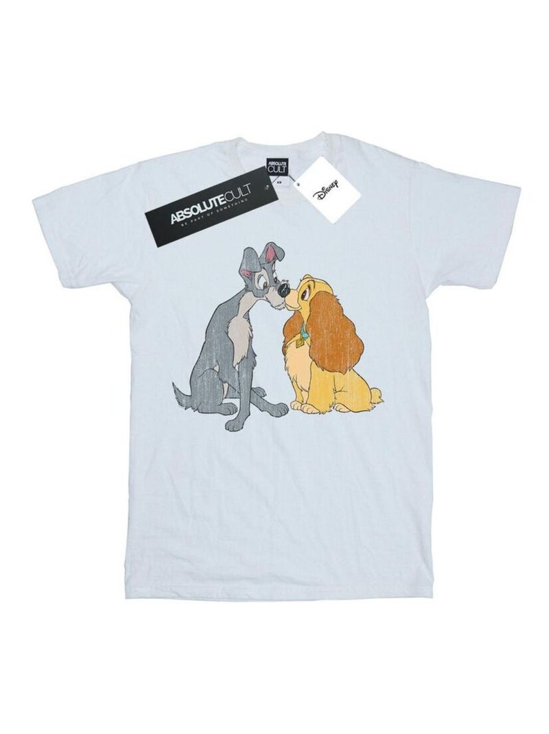 Disney - T-shirt La Belle et le Clochard Blanc - Kiabi