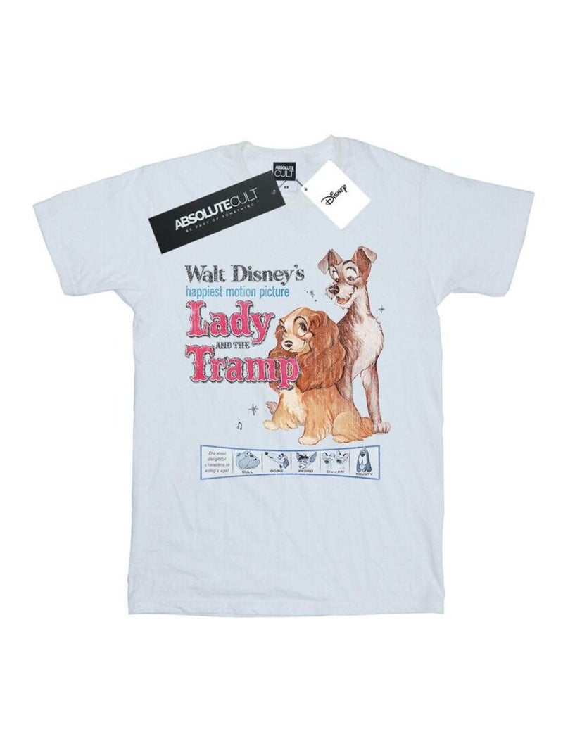 Disney - T-shirt La Belle et le Clochard Blanc - Kiabi