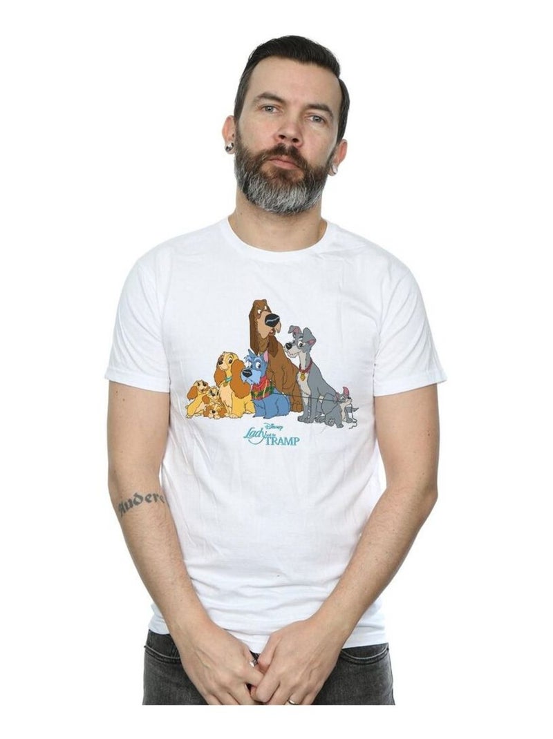 Disney - T-shirt La Belle et le Clochard Blanc - Kiabi