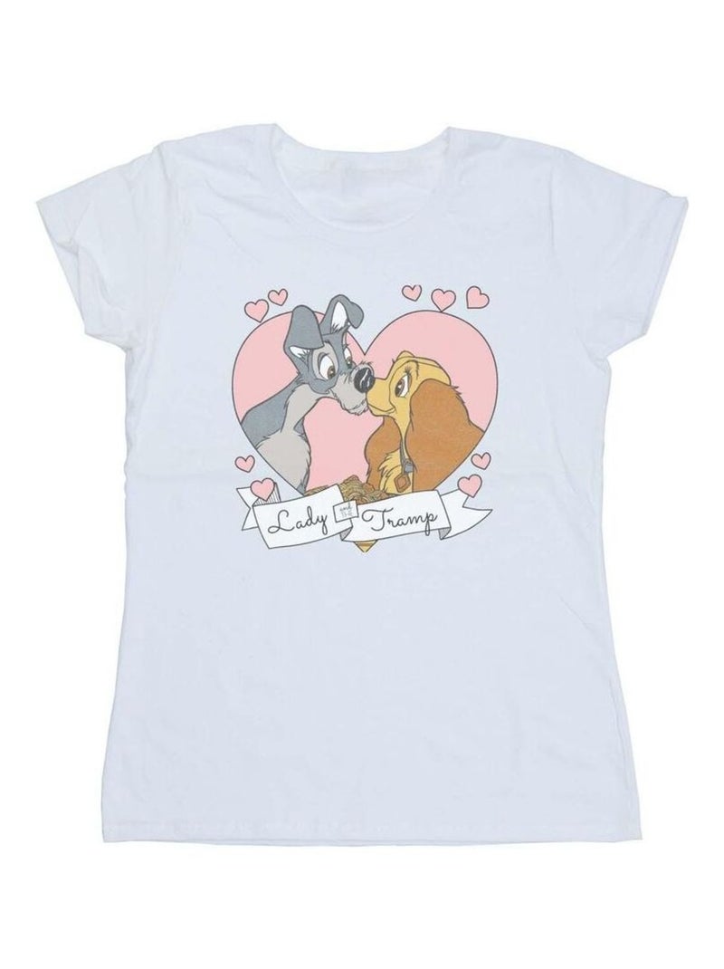 Disney - T-shirt La Belle et le Clochard Blanc - Kiabi