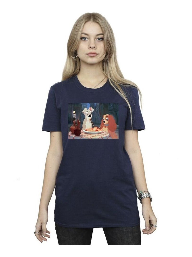 Disney - T-shirt La Belle et le Clochard Bleu marine - Kiabi