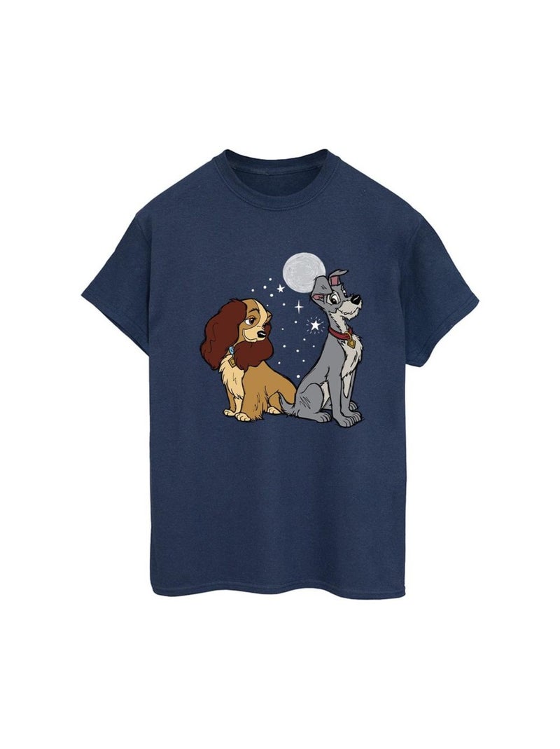 Disney - T-shirt La Belle et le Clochard Bleu marine - Kiabi