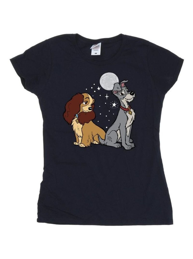 Disney - T-shirt La Belle et le Clochard Bleu marine - Kiabi