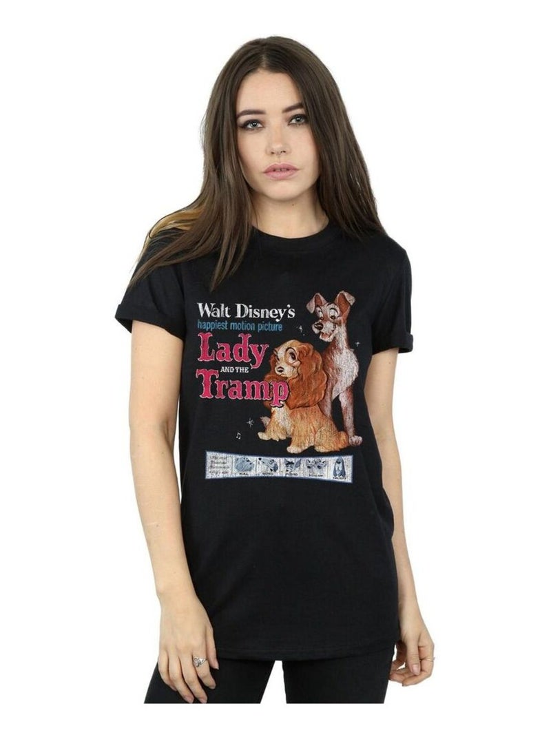 Disney - T-shirt La Belle et le Clochard Noir - Kiabi