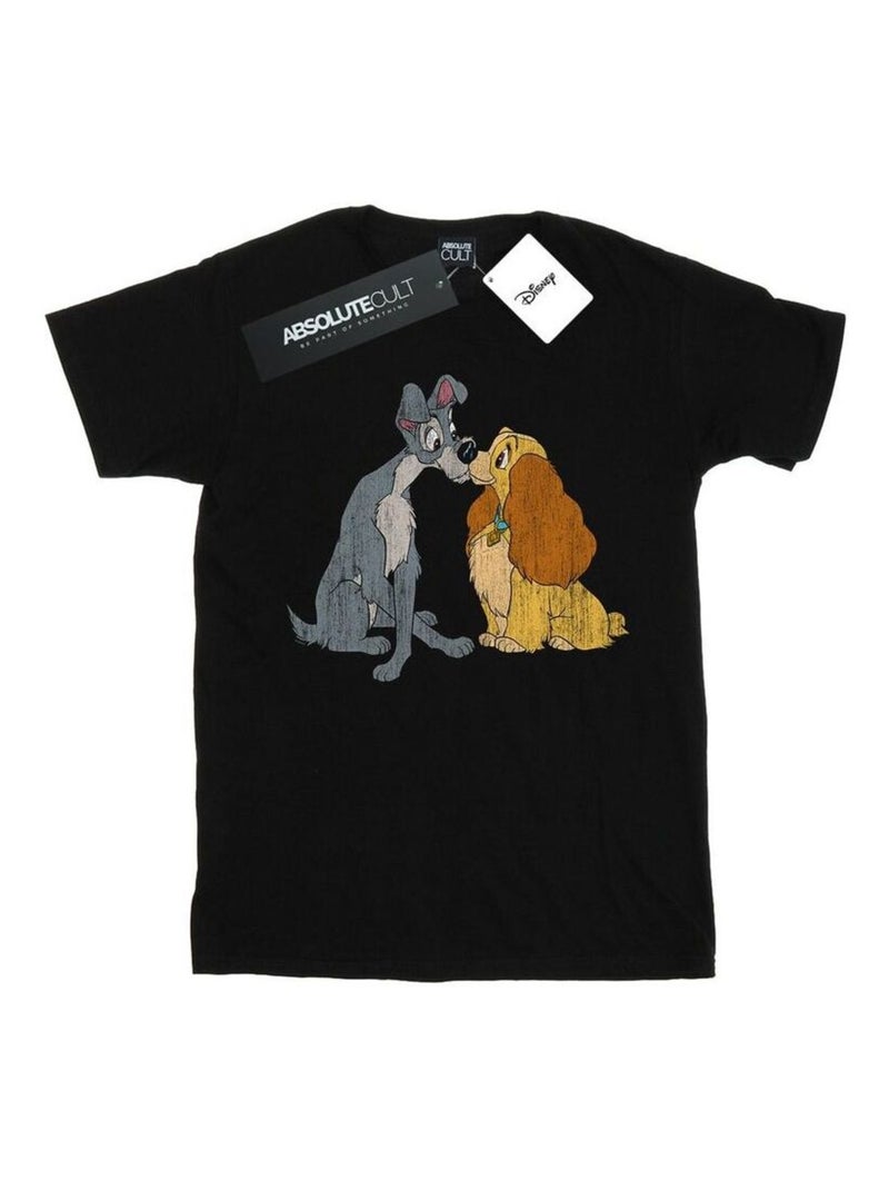 Disney - T-shirt La Belle et le Clochard Noir - Kiabi