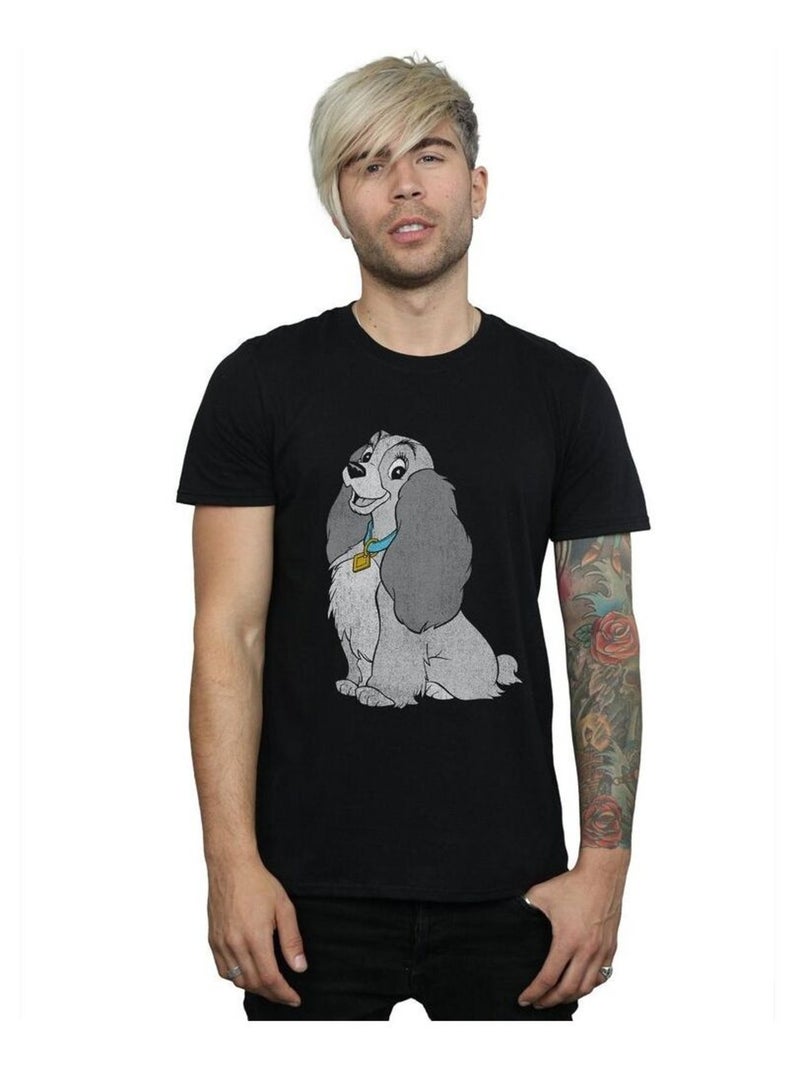 Disney - T-shirt La Belle et le Clochard Noir - Kiabi