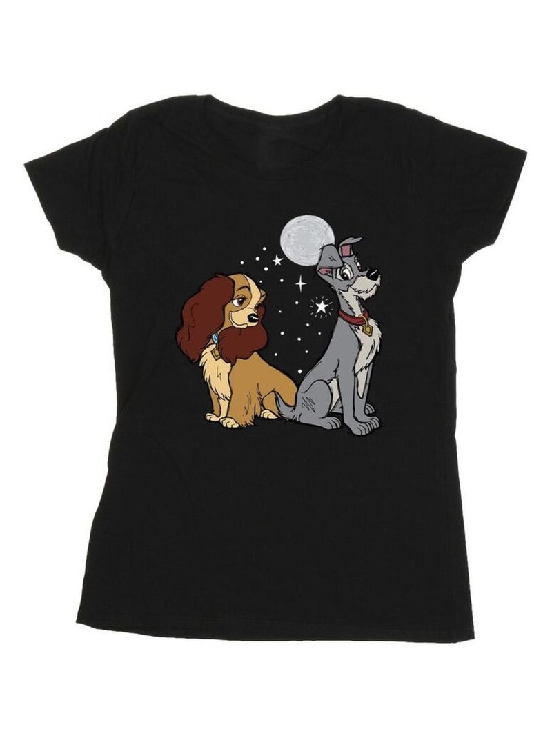 Disney - T-shirt La Belle et le Clochard Noir - Kiabi