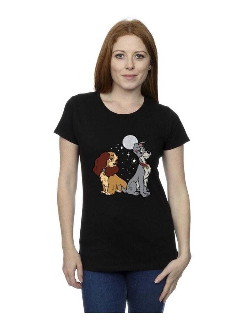 Disney - T-shirt La Belle et le Clochard Noir - Kiabi