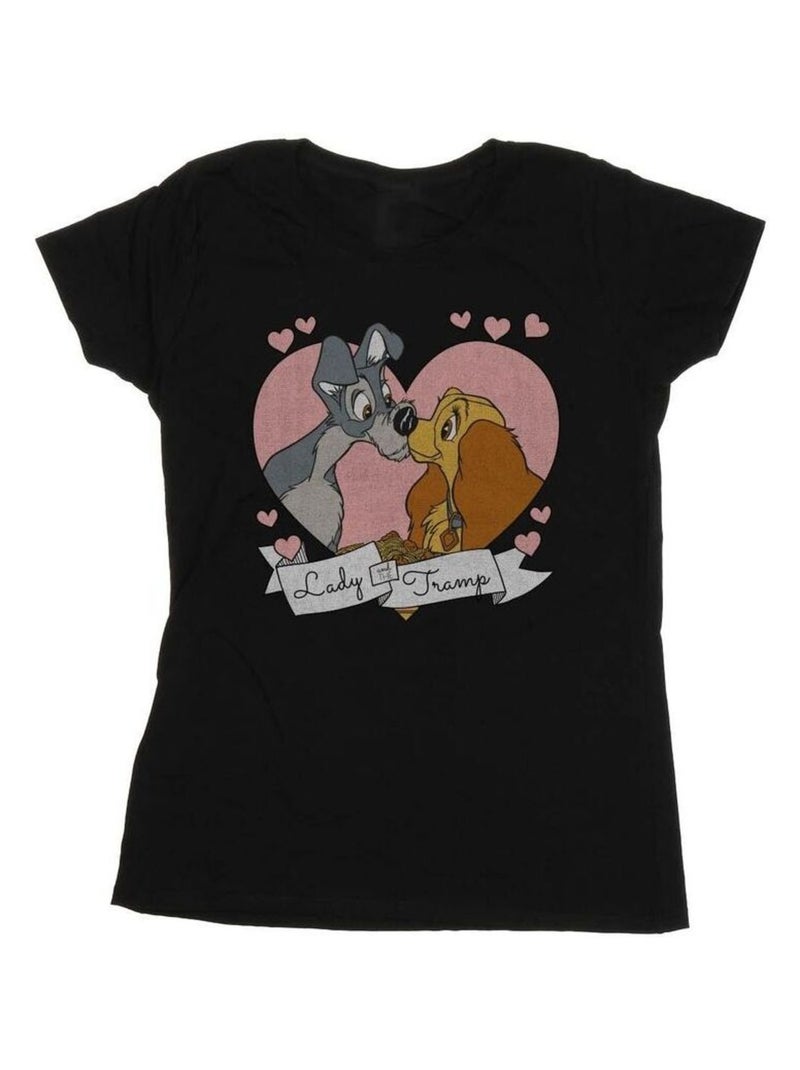 Disney - T-shirt La Belle et le Clochard Noir - Kiabi