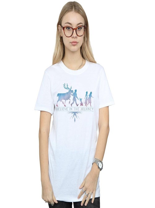 Disney - T-shirt La Reine des Neiges BELIEVE IN THE JOURNEY - Kiabi