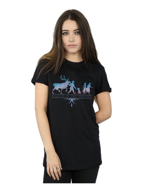 Disney - T-shirt La Reine des Neiges BELIEVE IN THE JOURNEY - Kiabi