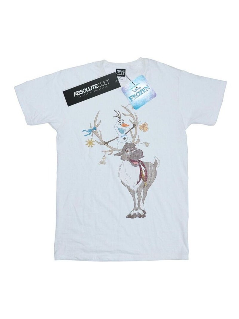 Disney - T-shirt La Reine des Neiges Blanc - Kiabi