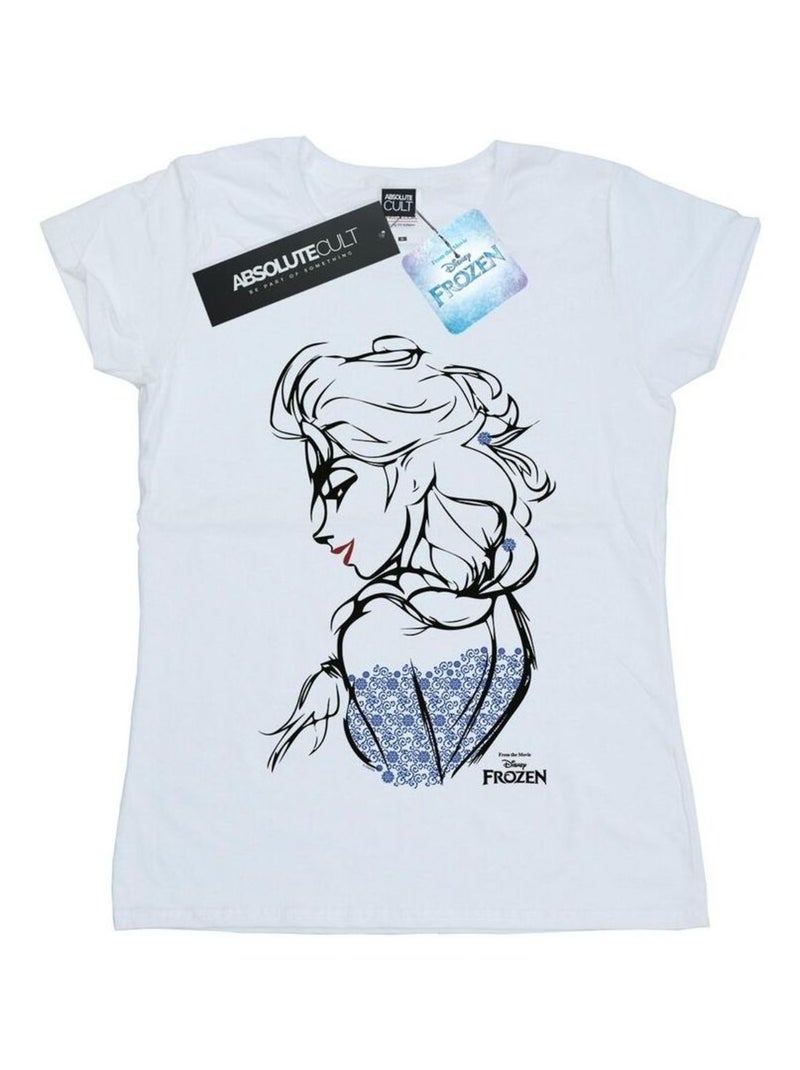 Disney - T-shirt La Reine des Neiges Blanc - Kiabi