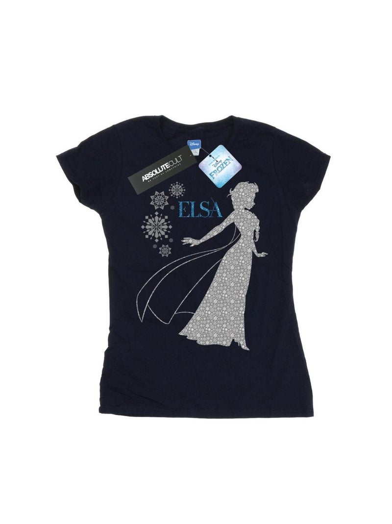 Disney - T-shirt La Reine des Neiges Bleu marine - Kiabi