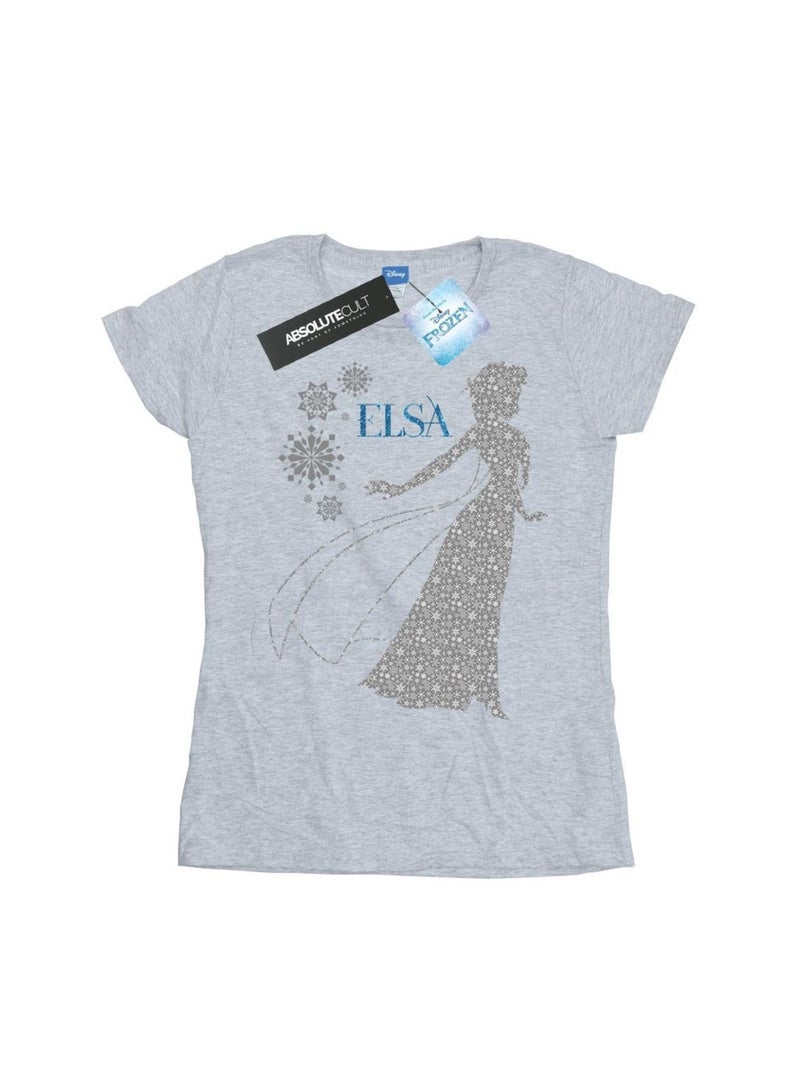 Disney - T-shirt La Reine des Neiges Gris chiné - Kiabi