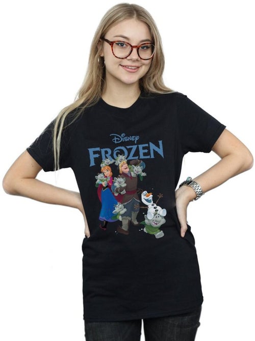 Disney - T-shirt La Reine des Neiges HAPPY Les Trolls - Kiabi