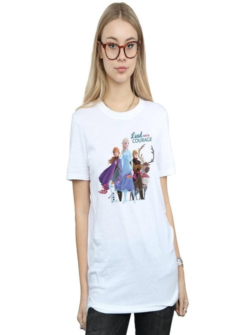 Disney - T-shirt La Reine des Neiges LEAD COURAGE - Kiabi