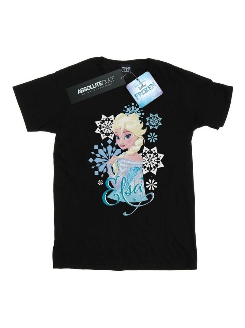 Disney - T-shirt La Reine des Neiges Noir - Kiabi