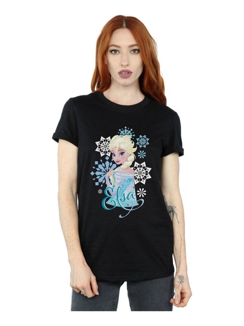 Disney - T-shirt La Reine des Neiges Noir - Kiabi