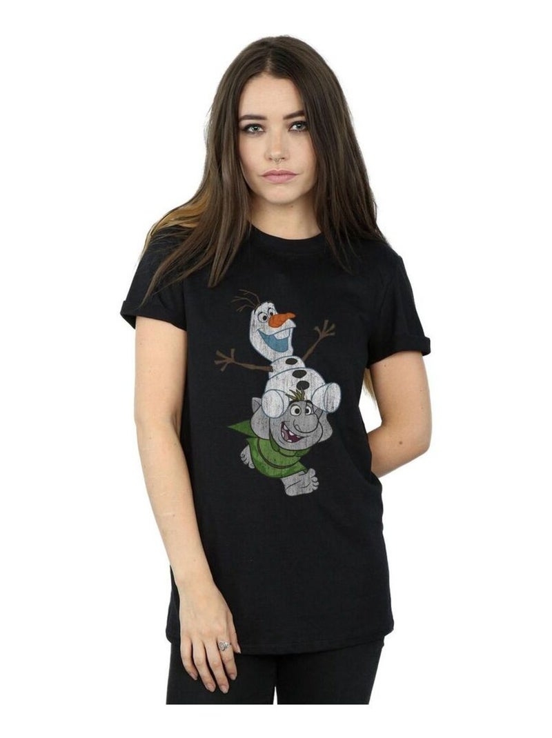 Disney - T-shirt La Reine des Neiges Noir - Kiabi