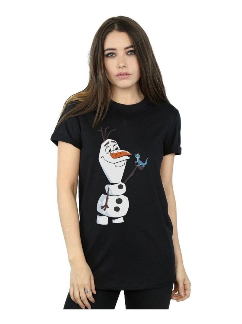 Disney - T-shirt La Reine des Neiges Noir - Kiabi