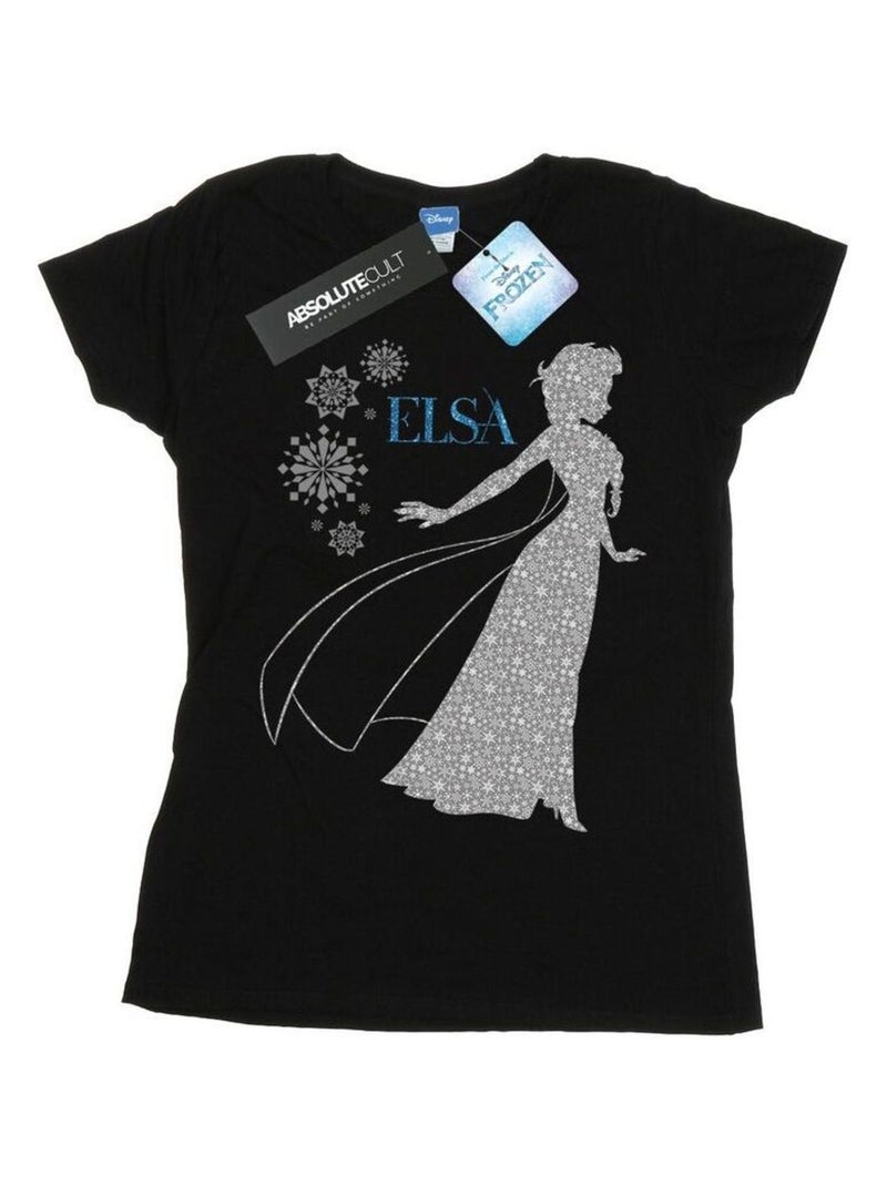 Disney - T-shirt La Reine des Neiges Noir - Kiabi