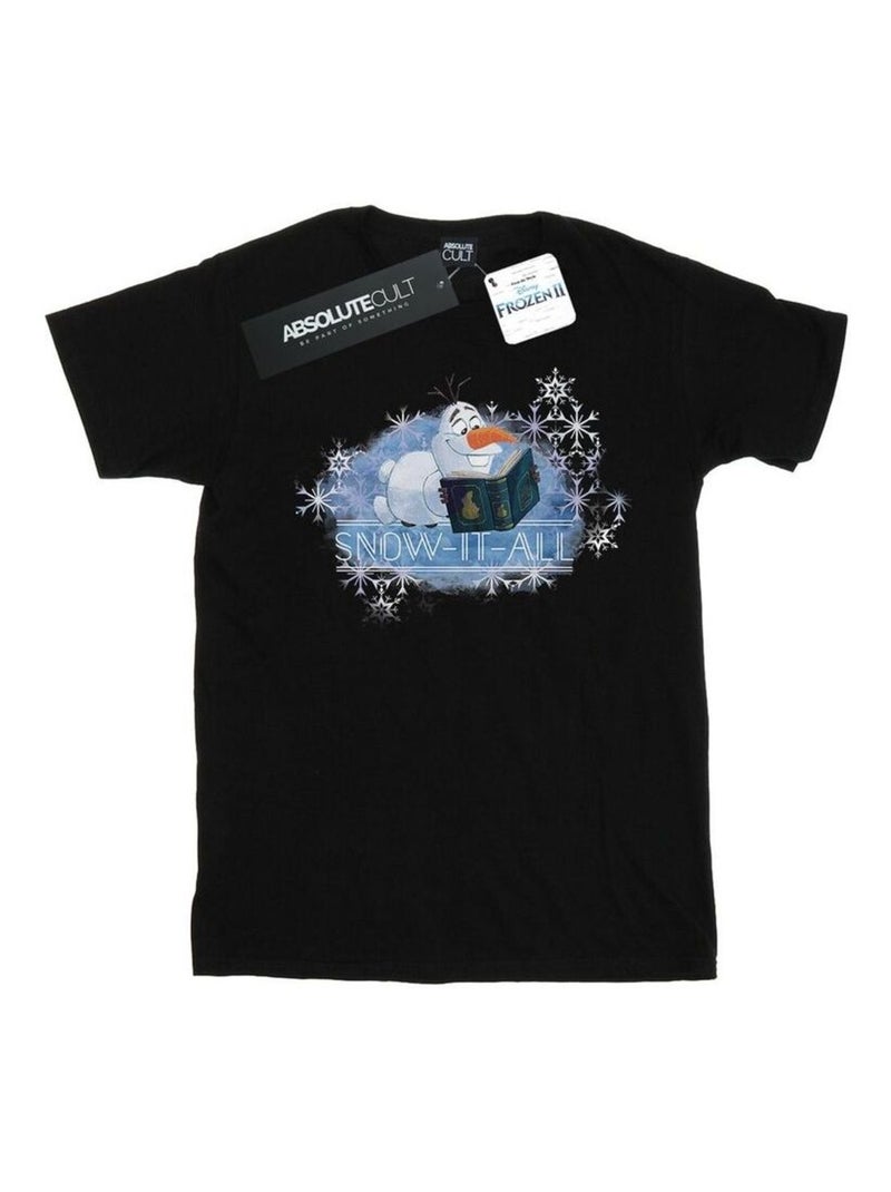 Disney - T-shirt La Reine des Neiges SNOW IT ALL Noir - Kiabi